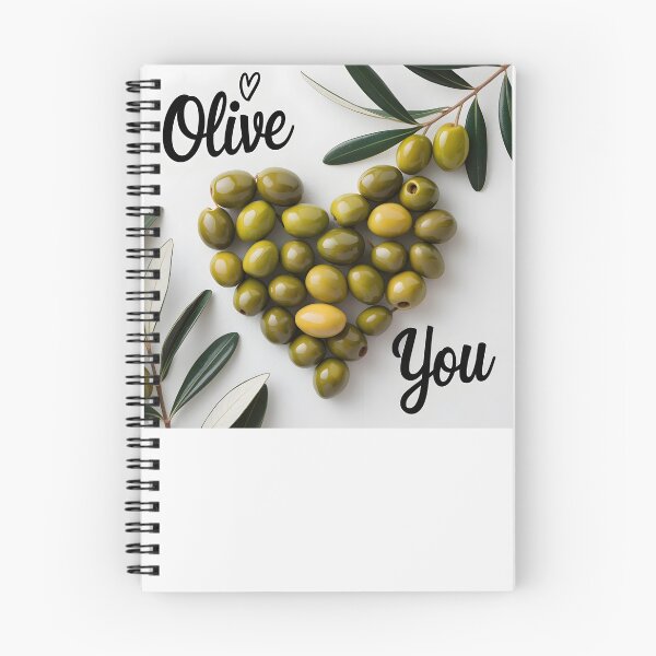 Item preview, Heart from olives with olive branches and Olive text mixed with doodle photo and typography designed and sold by EmeraldeaArt.