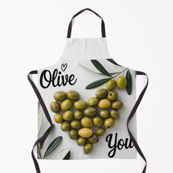 Item preview, Heart from olives with olive branches and Olive text mixed with doodle photo and typography designed and sold by EmeraldeaArt.