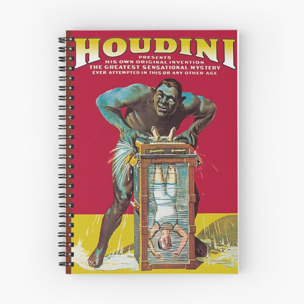 Item preview, Houdini vintage magic illusionist poster art designed and sold by Vintage Designs +.