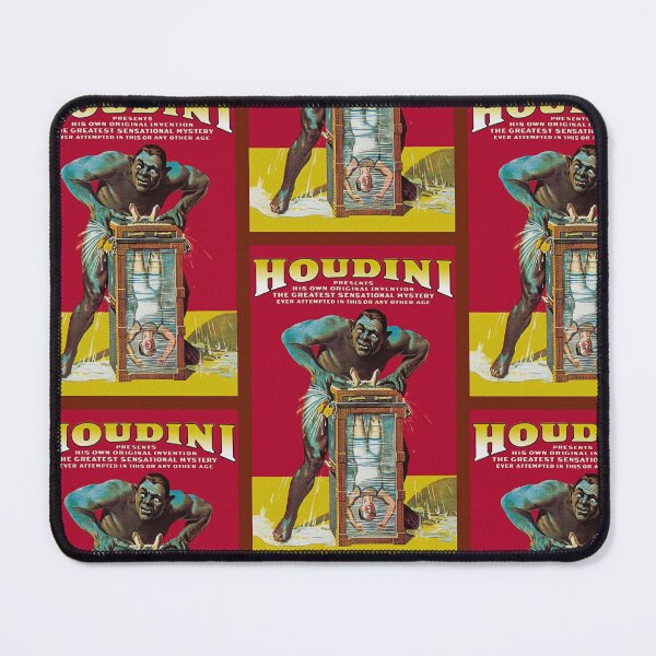 Item preview, Houdini vintage magic illusionist poster art designed and sold by Vintage Designs +.