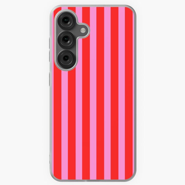 Vista previa del artículo con la obra «Patrón de rayas verticales en rosa y rojo de estilo preppy», diseñado y vendido por kierkegaard.