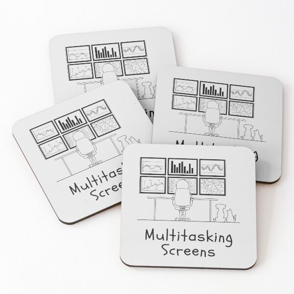 Item preview, Funny Multitasking Screens Cartoon. designed and sold by MPC-Mince-Pies.