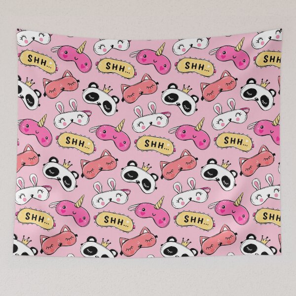 Item preview, Cute Sleeping Mask Pattern - Kawaii Sleepover Design designed and sold by DecoVibe.