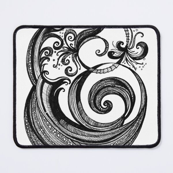 Item preview, The Letter E – Abstract Ink Decorative Drawing designed and sold by DanielleJScott.com.