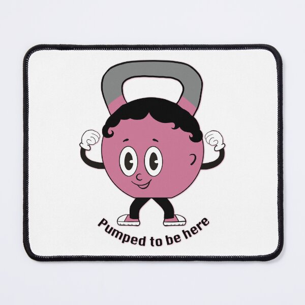 Item preview, Pink Kettlebell Pumped to Be Here designed and sold by Fidget and Flourish.