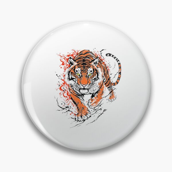 Item preview, Modern Trendy  japanese tiger ,Fire of the Tiger designed and sold by SOUFIANE1991.