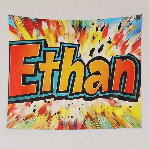 Item preview, Ethan – Explosive Comic-Style Name designed and sold by tokyojeff.