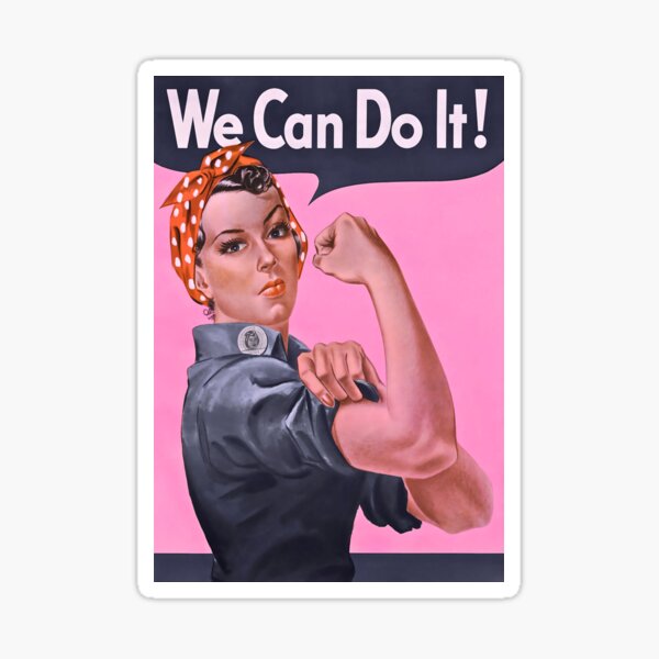 Item preview, We can do it! Classic 'Rosie The Riveter' - Pink Version designed and sold by irynaartbyim.