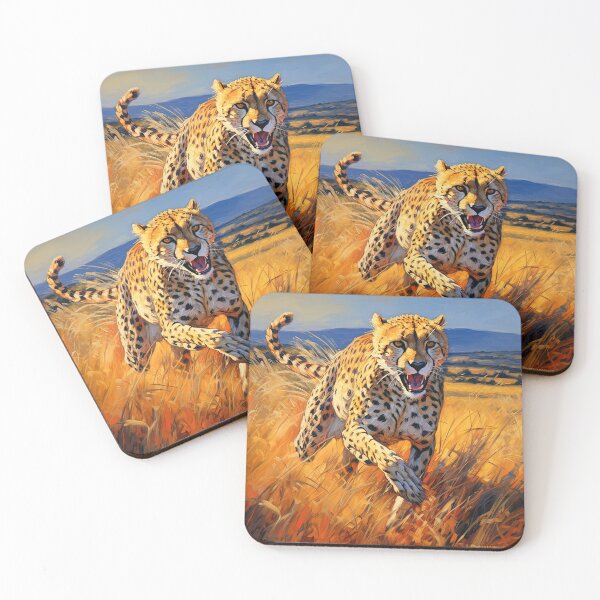 Item preview, A Cheetah running fast in Africa - Wildlife painting designed and sold by TheArtistOf2022.