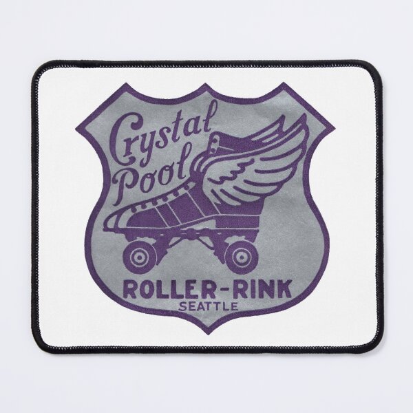 Item preview, Crystal Pool Roller Rink Seattle Washington Roller Skating Rink Sticker Decal Label designed and sold by tislord.