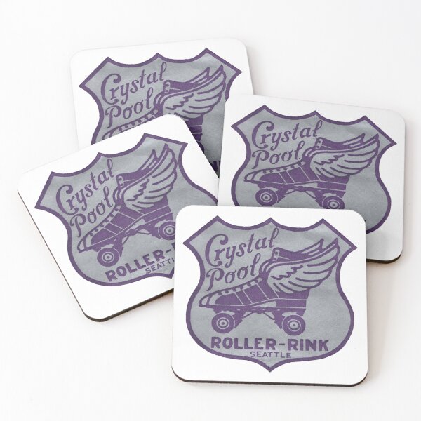 Item preview, Crystal Pool Roller Rink Seattle Washington Roller Skating Rink Sticker Decal Label designed and sold by tislord.