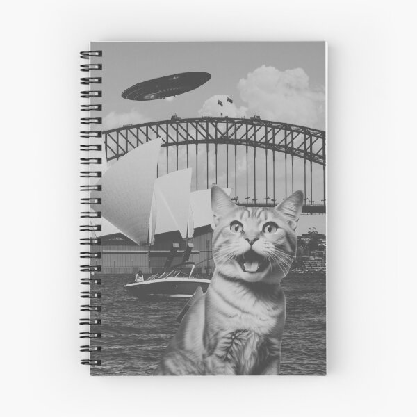 Item preview, Cat selfie with UFO designed and sold by GasconyPassion.