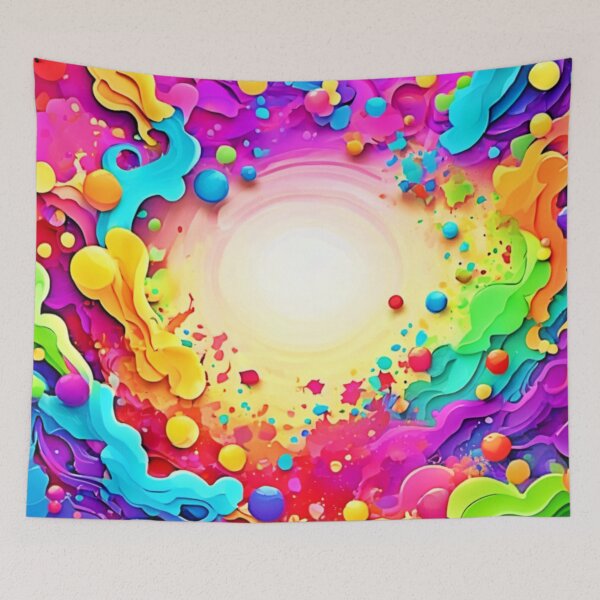 Item preview, Vivid Abstract Color Explosion Art designed and sold by Health And Fitness Posts e-Store.