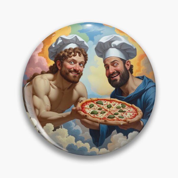 Item preview, Divine Pizza Chefs - Heavenly Renaissance Art Parody designed and sold by TopUpDesign.