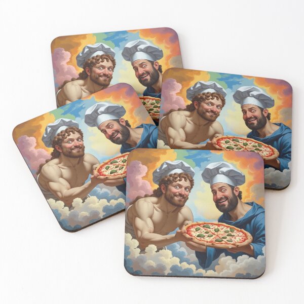 Item preview, Divine Pizza Chefs - Heavenly Renaissance Art Parody designed and sold by TopUpDesign.