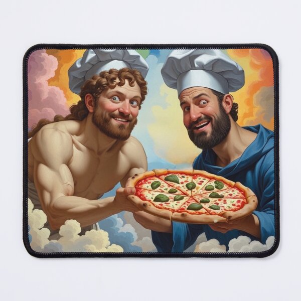 Item preview, Divine Pizza Chefs - Heavenly Renaissance Art Parody designed and sold by TopUpDesign.