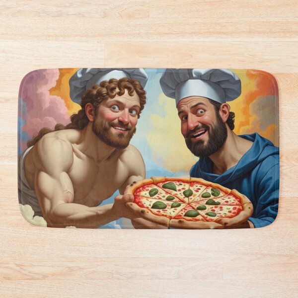 Item preview, Divine Pizza Chefs - Heavenly Renaissance Art Parody designed and sold by TopUpDesign.