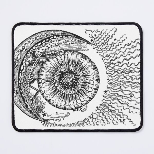 Item preview, Sun, Moon, and Stars – Abstract Ink Celestial Drawing designed and sold by DanielleJScott.com.