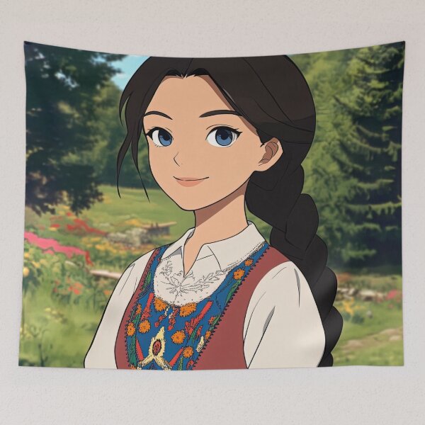 Item preview, Moldovan woman | Anime style designed and sold by ComicsFactory.
