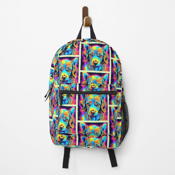 Item preview, Electric Color Pop Canine Art designed and sold by Health And Fitness Posts e-Store.