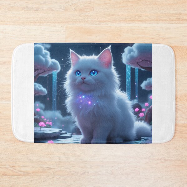 Item preview, Moonbeam’s Secret: The Fluffy Prophet of Lumina Realm" designed and sold by cats-dogs1.