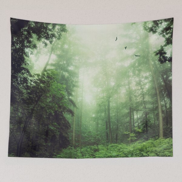 Item preview, German Jungle - Forest in Morning Mist designed and sold by Dyrk Wyst Redbubble Shop.