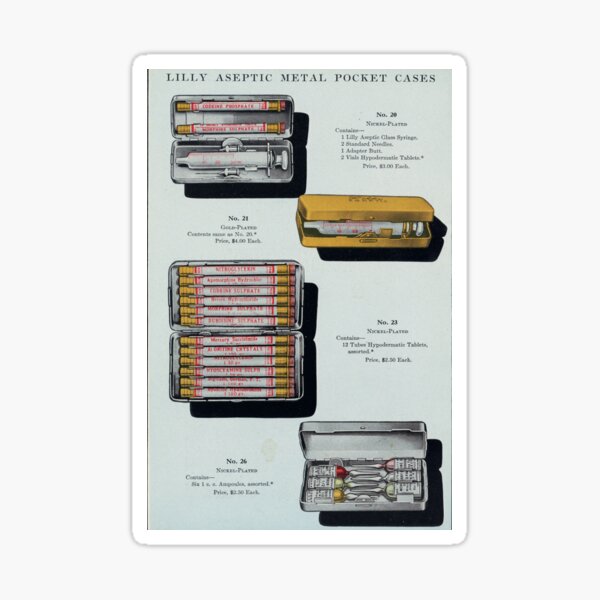 Item preview, Vintage Pharma Poster - Lilly Aseptic Metal Pocket Cases  designed and sold by InnerCitadel.