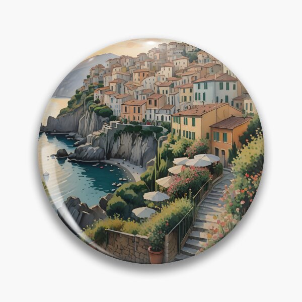 Item preview, Pogerola, Italy: Sunset Over a Charming Hilltop Village designed and sold by LSVart.