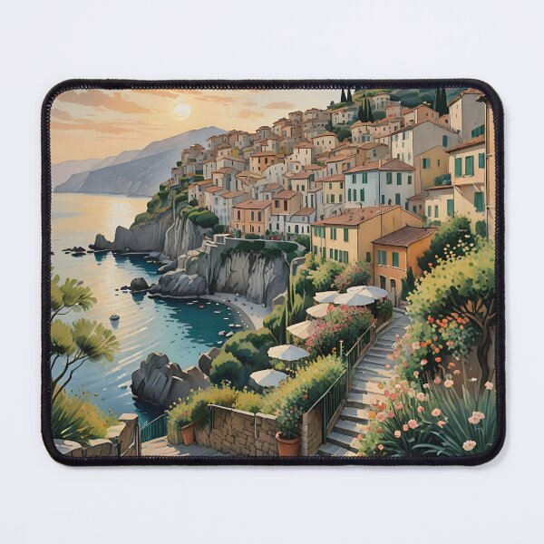 Item preview, Pogerola, Italy: Sunset Over a Charming Hilltop Village designed and sold by LSVart.