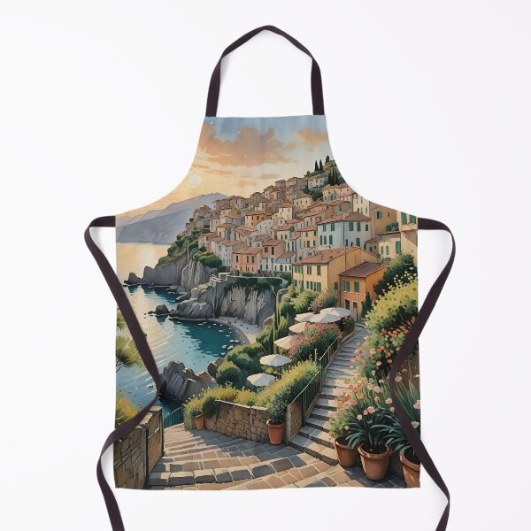 Item preview, Pogerola, Italy: Sunset Over a Charming Hilltop Village designed and sold by LSVart.
