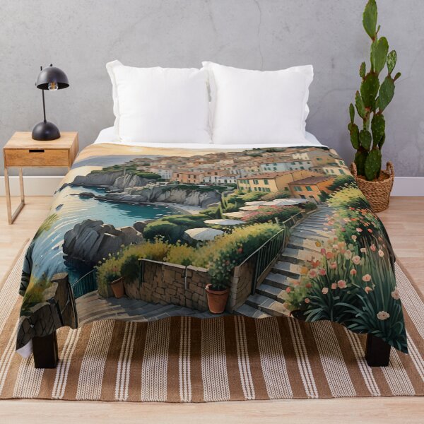 Item preview, Pogerola, Italy: Sunset Over a Charming Hilltop Village designed and sold by LSVart.