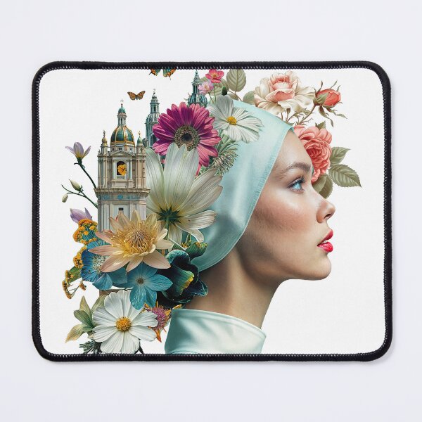 Item preview, Collage Wall Art T-shirt Design: TOWER GIRL designed and sold by ForeverPrintsOK.