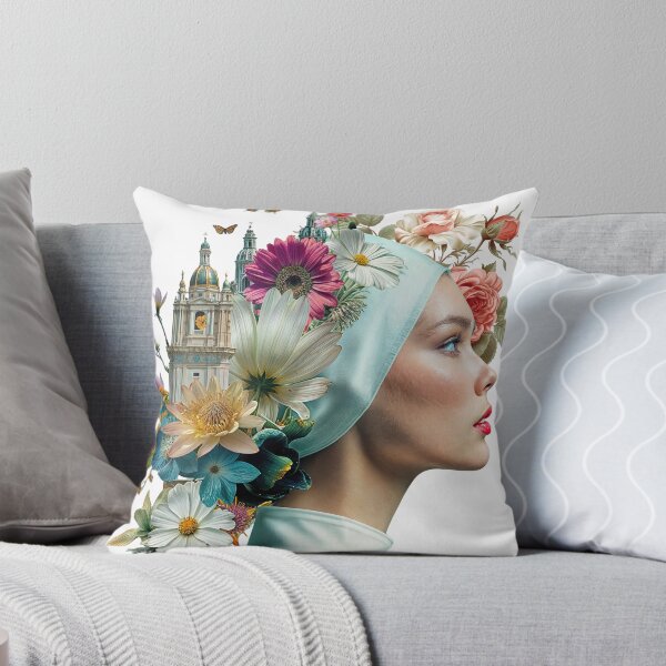 Item preview, Collage Wall Art T-shirt Design: TOWER GIRL designed and sold by ForeverPrintsOK.