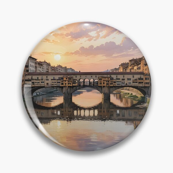 Item preview, Ponte Vecchio: Sunset Reflections in Florence designed and sold by LSVart.