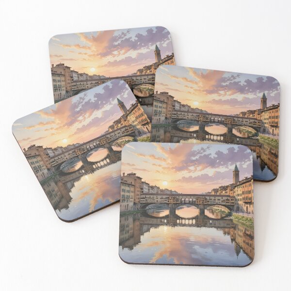 Item preview, Ponte Vecchio: Sunset Reflections in Florence designed and sold by LSVart.