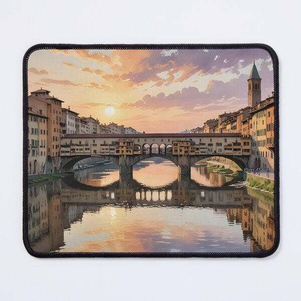 Item preview, Ponte Vecchio: Sunset Reflections in Florence designed and sold by LSVart.