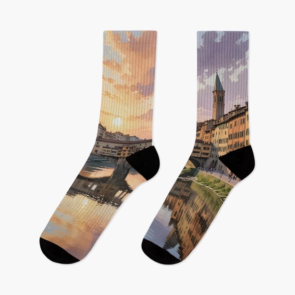 Item preview, Ponte Vecchio: Sunset Reflections in Florence designed and sold by LSVart.