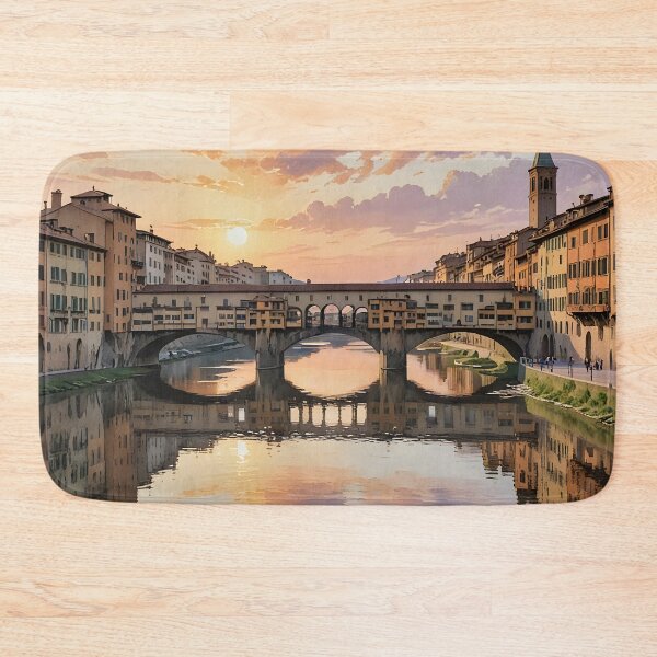 Item preview, Ponte Vecchio: Sunset Reflections in Florence designed and sold by LSVart.