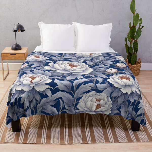 Item preview, Chinese Mosaic Peony Blue & White designed and sold by Glam-OOTD.
