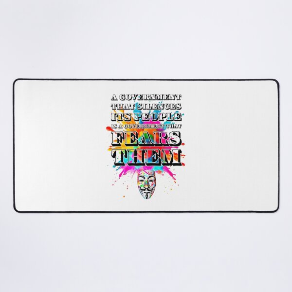 Item preview, Protest slogans. Anonymous. Government silences it's people. designed and sold by Drone-tees.