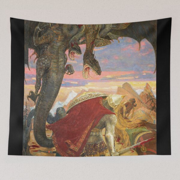Item preview, Dobrynya Nikitich's Battle with the Seven-Headed Zmey, 1913-1918  designed and sold by Vintage Designs +.
