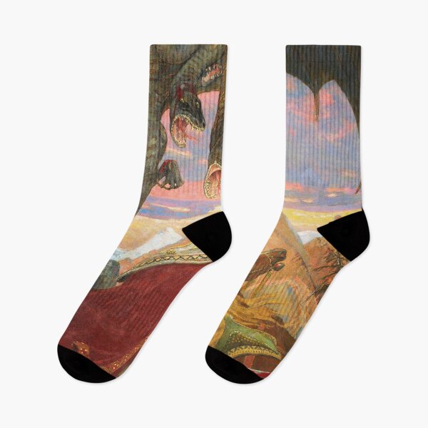Item preview, Dobrynya Nikitich's Battle with the Seven-Headed Zmey, 1913-1918  designed and sold by Vintage Designs +.