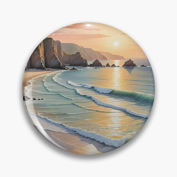 Item preview, Porthcurno Beach: Cornish Sunset Splendor designed and sold by LSVart.