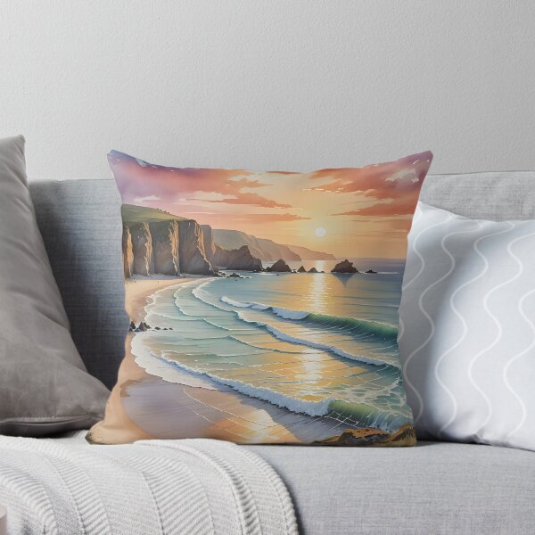 Item preview, Porthcurno Beach: Cornish Sunset Splendor designed and sold by LSVart.
