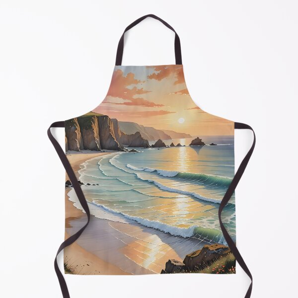 Item preview, Porthcurno Beach: Cornish Sunset Splendor designed and sold by LSVart.