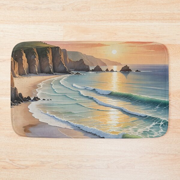 Item preview, Porthcurno Beach: Cornish Sunset Splendor designed and sold by LSVart.