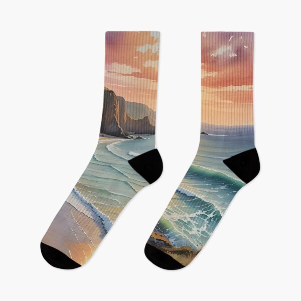 Item preview, Porthcurno Beach: Cornish Sunset Splendor designed and sold by LSVart.