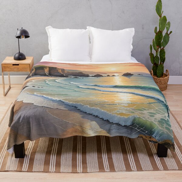 Item preview, Porthcurno Beach: Cornish Sunset Splendor designed and sold by LSVart.