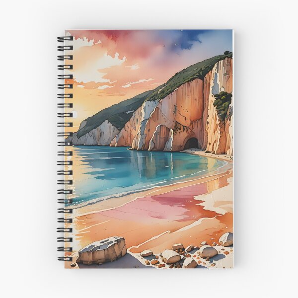 Item preview, Porto Katsiki Beach: Sunset Over White Cliffs designed and sold by LSVart.