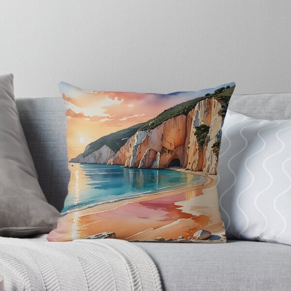 Item preview, Porto Katsiki Beach: Sunset Over White Cliffs designed and sold by LSVart.